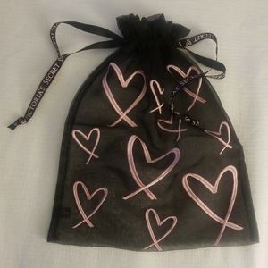 VICTORIA'S SECRET HEART EMBROIDERED LINGERIE BAG!